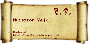 Nyisztor Vajk névjegykártya